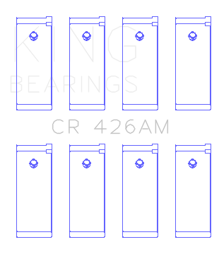 King Engine Bearings Datsun E13/E15/(Size +0.50mm) Connecting Rod Bearing Set - CR426AM0.5