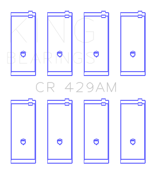 King Engine Bearings Toyota 1.6I 4Afe (Size +0.75mm) Connecting Rod Bearing Set - CR429AM0.75