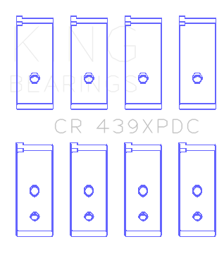 King Honda 4 B18A1/B18B1 Connecting Rod Bearing Set - Size STD - CR439XPDCSTDX