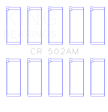 King Engine Bearings Volkswagen Aab/Aeu/Audi Aas (Size +0.25mm) Connecting Rod Bearing Set - CR502AM0.25