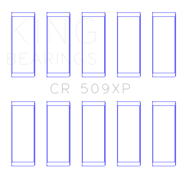 King Engine Bearings Ford St 2.5L Turbo Hyda (Size +0.50mm) Connecting Rod Bearing Set - CR509XP0.5