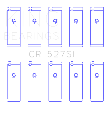 King Isuzu 211 L52 Vortec 3.5L (Size 1.0) Connecting Rod Bearing Set - CR527SI010