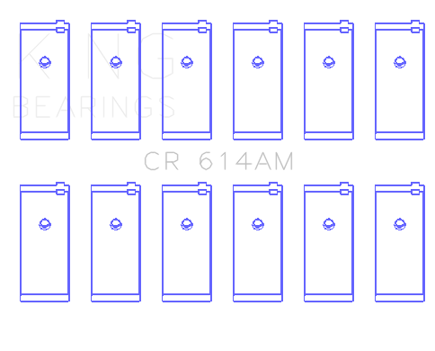 King Engine Bearings Chrysler 170CI 2.8L/198CI 3.2L/225CI 3.7L Rod Bearings (Size 0.40 Oversized) - CR614AM040