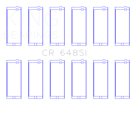 King Jeep 232CI/242CI/248CI / Rambler 232CI (Size .040) Connecting Rod Bearing Set - CR648SI040