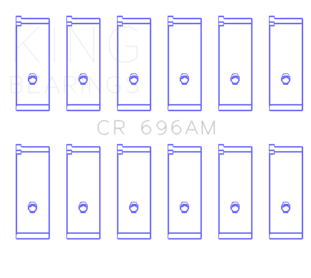 King Toyota 5ME/5MGE/7MGE/7MGTE (Size +0.75) Rod Bearing Set - CR696AM0.75