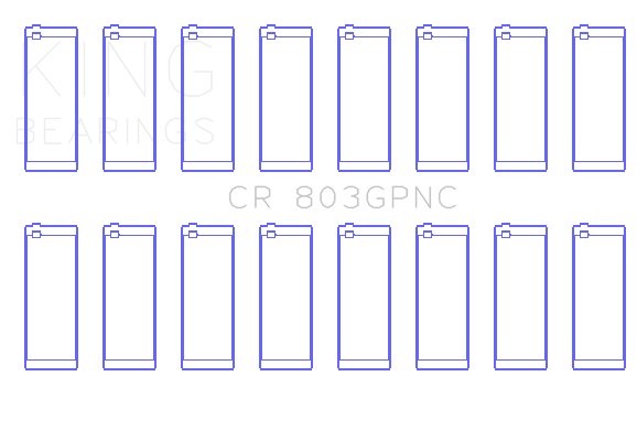 King Chevrolet SBC 265CI/283CI/327CI (Size Standard) Connecting Rod Bearing Set - CR803GPNC