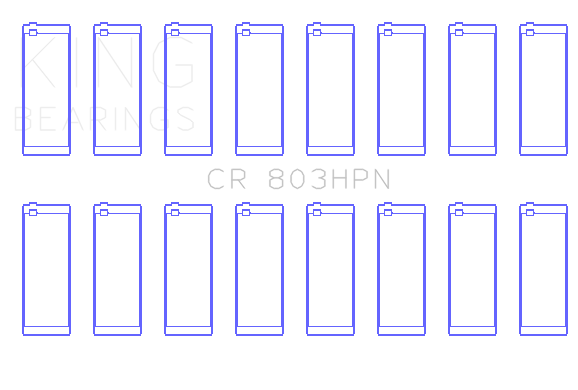 King GMC SBC 55-67 265/283/302/327 V8 (Size 030) Performance Rod Bearing Set - CR803HPN030