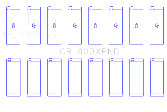 King Chevrolet SBC 265ci/283ci/327ci Performance Rod Bearing Set - CR803XPND