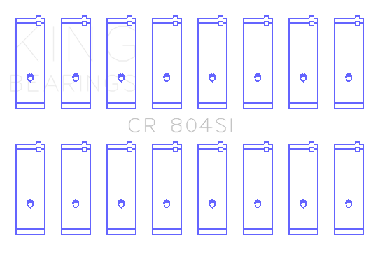 King Ford 260CI/289CI/302 5.0L Windsor Connecting Rod Bearing Set - CR804SI