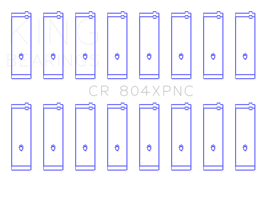 King Engine Bearings Ford 260CI/289CI/302 5.0 Windsor Connecting Rod Bearing Set - CR804XPNC010