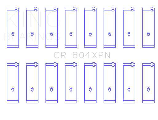 King Engine Bearings Ford 260Ci 289Ci 302 5.0L Windsor (Size STDX) Connecting Rod Bearing Set - CR804XPNSTDX