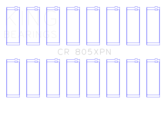 King Chrysler 273/277/301/303/313/318/326/340ci (Size 021) Performance Rod Bearing Set - CR805XPN021