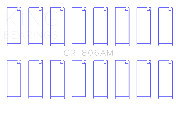 King Chrysler 361Cl/383Cl (Oversize 0.050) Connecting Rod Bearing Set - CR806AM050