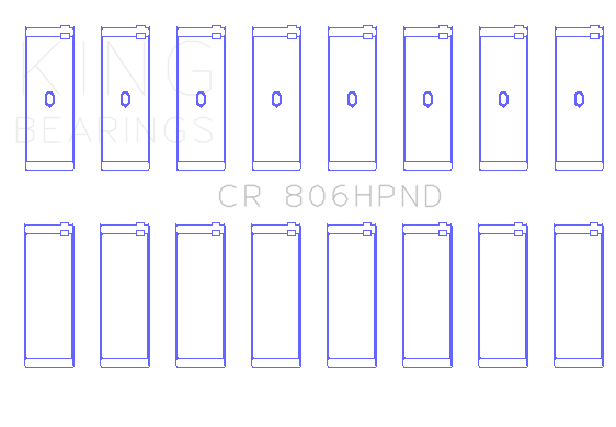 King Chrysler 361ci/383ci (Size 0.20) Performance Rod Bearing Set - CR806HPND020