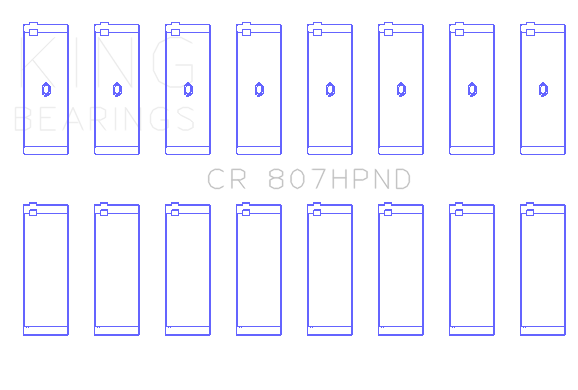 King Chevy LS1 / LS6 (Size 010X) Performance Rod Bearing Set - CR807HPND010X