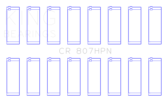 King Chevy LS1 / LS6 / LS3 (Size 010X) Performance Rod Bearing Set - CR807HPN010X