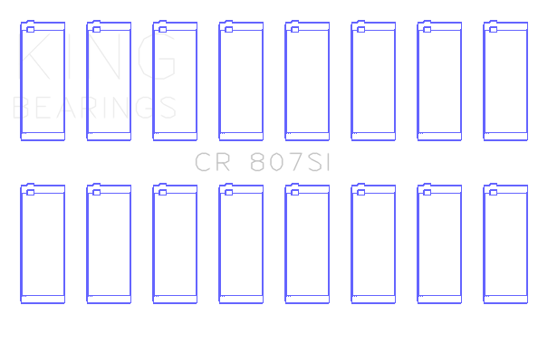King Chevy LS1/LS6/LS3 Silicone Bi-Metal Alum Rod Bearing Set - Size STD - CR807SI