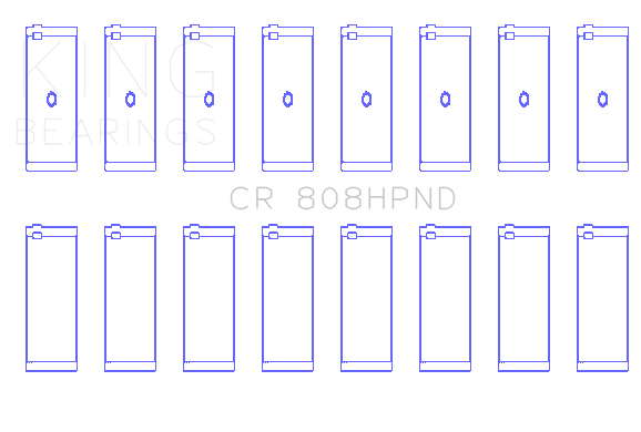 King Chevrolet BBC 369-502 Gen IV, V, VI (Size 010) Performance Connecting Rod Bearing Set - 8 - CR808HPND010
