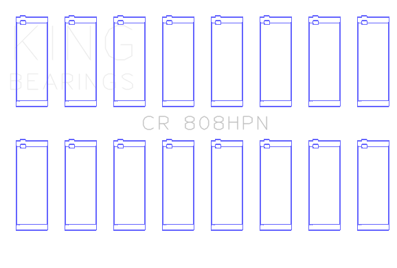 King Chevrolet BBC 369-502 Gen IV/V/VI (Size Standard) Connecting Rod Bearing Set - CR808HPN