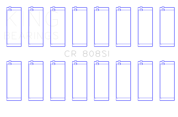 King Chevrolet BBC 369-502 Gen IV/V/VI (Size Standard) Connecting Rod Bearing Set (Set of 8) - CR808SI