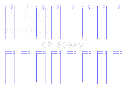 King Ford 330/332/352/360/390/410/248 Engine (Size 020) Rod Bearings - CR809AM020