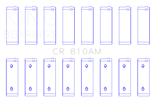 King Ford 239/256/272/292/312 (Size 060) Engine Rod Bearings - CR810AM060