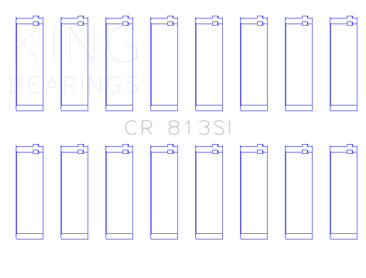 King Engine Bearings Ford 351CI/400CI Rod Bearing Set - CR813SI060