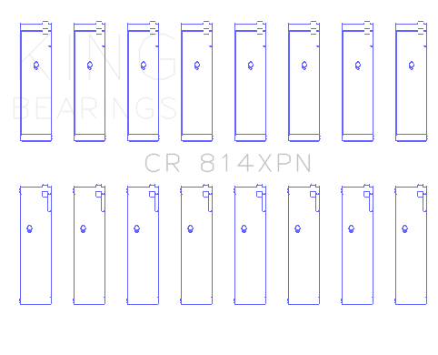 King Ford 351ci 5.8L 16V Connecting Rod Bearing Set - CR814XPN