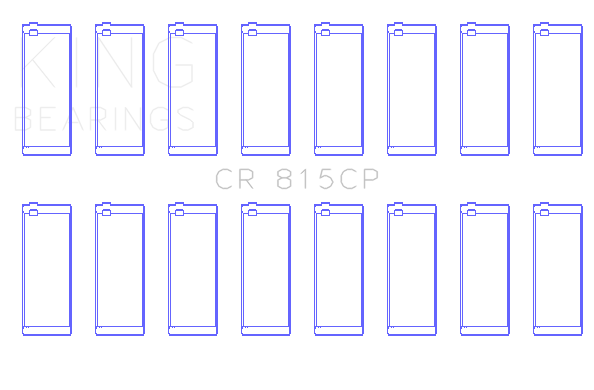 King GM 287, 316, 347, 370,400, 421, 428, 455 Connecting Rod Bearing Set - CR815CP
