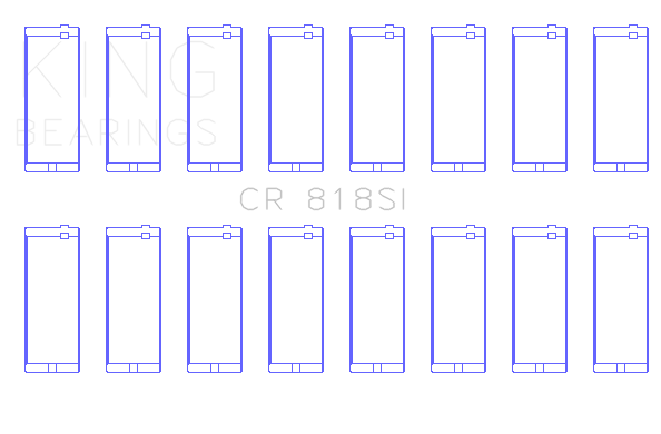 King AMC / JEEP 290, 304, 360 16V Connecting Rod Bearing Set - CR818SI