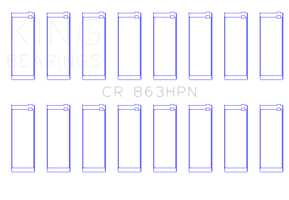 King Chrysler 361/383 (Size STD) Performance Rod Bearing Set - CR863HPN