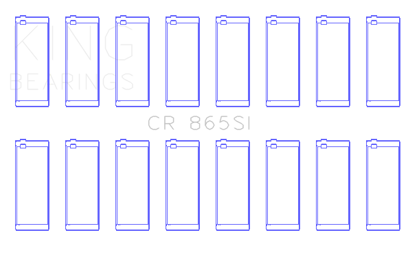 King Chevrolet SBC 307CI/350CI & GEN III/IV (OD+.002in) (.010in) Bi-Metal Rod Bearing Set - CR865SI010