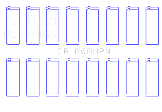 King Ford Prod V8 4.6L/5.4L Performance Rod Bearing Set - Size STD - CR868HPN