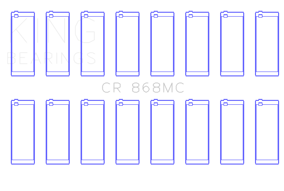 King Ford V8/ 4.6L/5.4L SOHC (Size 0.25) Connecting Rod Bearing Set - CR868MC0.25