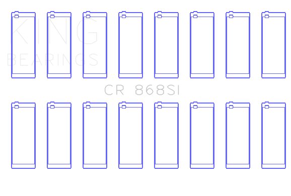 King Ford 281CI/302CI/330CI 4.6L/5.0L/5.4L V8 Rod Bearing Set - Size STD - CR868SI