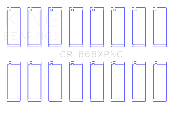 King Ford 4.6L/5.4L V8 SOHC Performance Coated Rod Bearing Set - Size STD - CR868XPNC