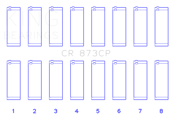 King Engine Bearings General Motors 379/395 16V (Size +0.50mm) Connecting Rod Bearing Set - CR873CP0.5