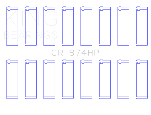 King Engine Bearings Ford 370/429/460 16V Ohv (Size STDX) Connecting Rod Bearing Set - CR874HPSTDX