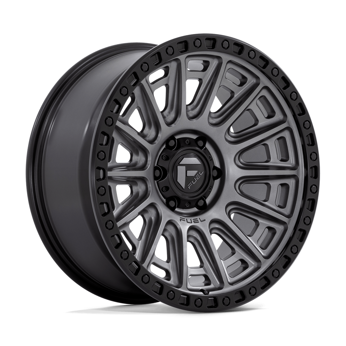 Fuel Off-Road D835 20X9 Matte Gunmetal W/ Black Ring 6x139.7 +1mm