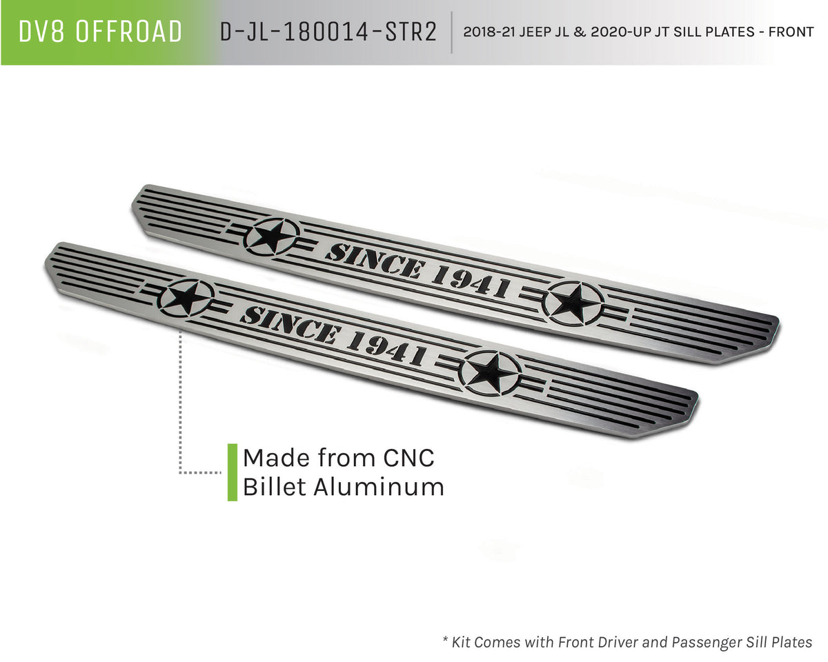 DV8 Offroad - Front Sill Plates with in.Since 1942 in. Logo - D-JL-180014-STR2