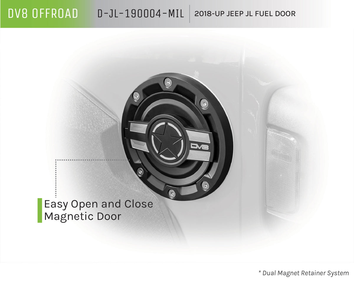 DV8 Offroad - Fuel Door - D-JL-190004-MIL