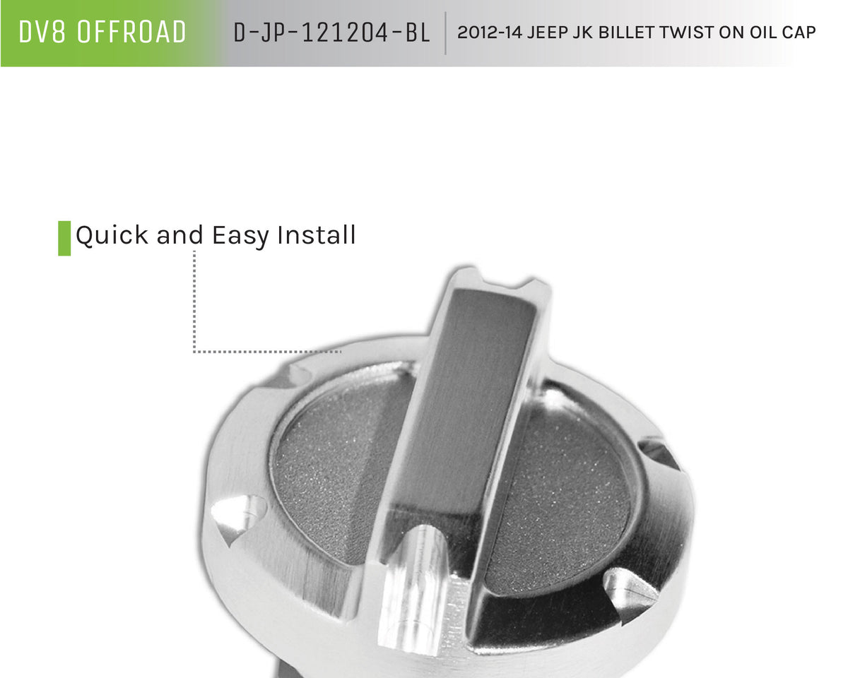 DV8 Offroad - Twist On Oil Cap; Billet - D-JP-121204-BL