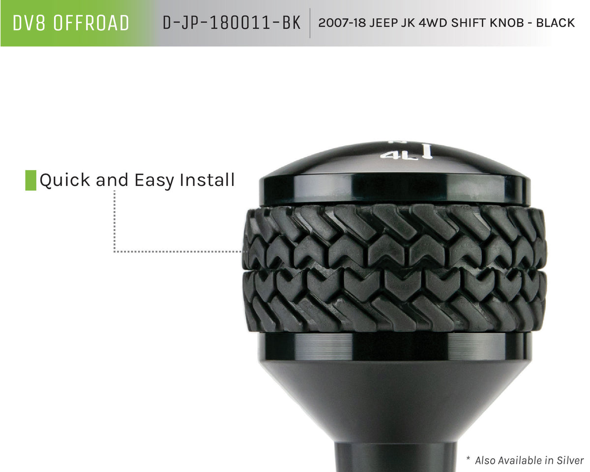 DV8 Offroad - 4WD Shift Knob; Black - D-JP-180011-BK