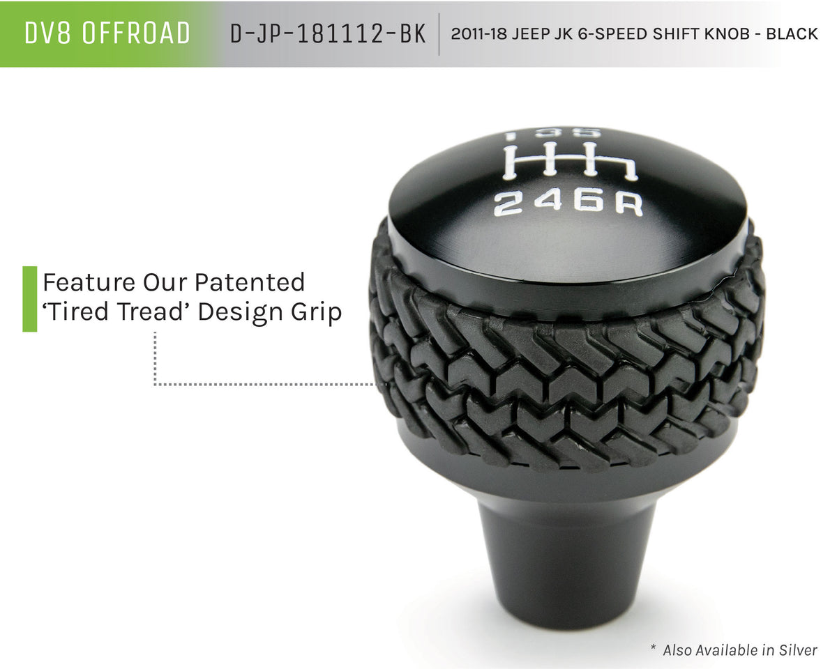 DV8 Offroad - 6-Speed Shift Knob; Black - D-JP-181112-BK