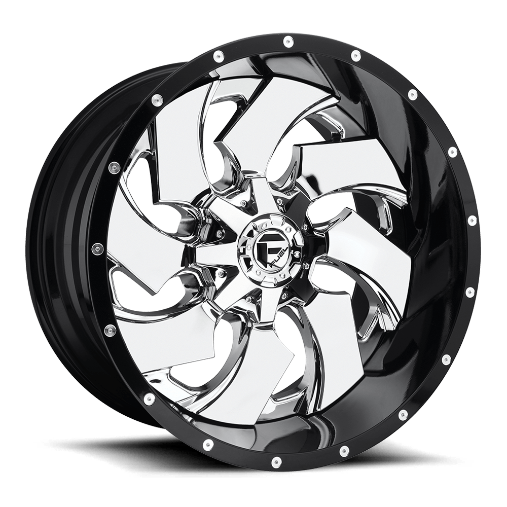 Fuel Off-Road D240 20X9 Chrome W/ Gloss Black Lip 5x139.7/150 +20mm