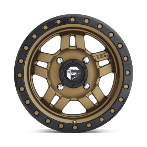 Fuel Off-Road Aluminum Wheels 14X7 Anza Utv D583 Matte Bronze Black Bead Ring