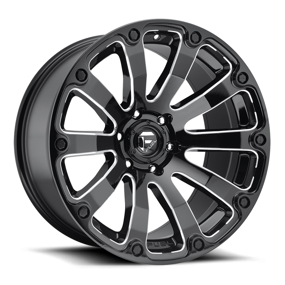 Fuel Off-Road Aluminum Wheels 20X9 Diesel D598 Gloss Black Milled