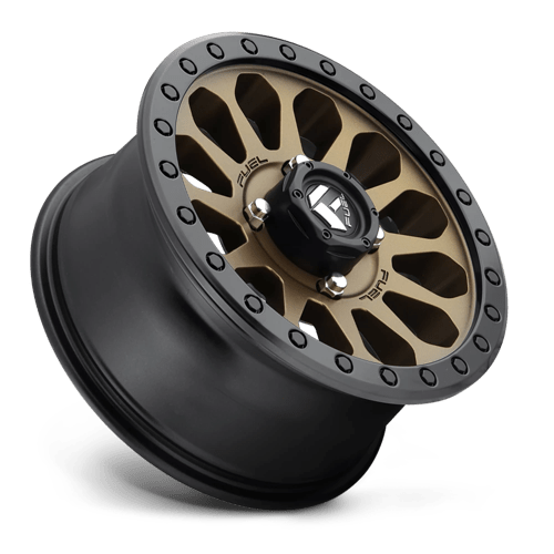 Fuel Off-Road Aluminum Wheels 14X7 Vector Utv D600 Matte Bronze Black Bead Ring