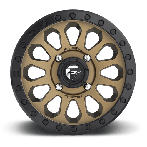 Fuel Off-Road Aluminum Wheels 14X7 Vector Utv D600 Matte Bronze Black Bead Ring