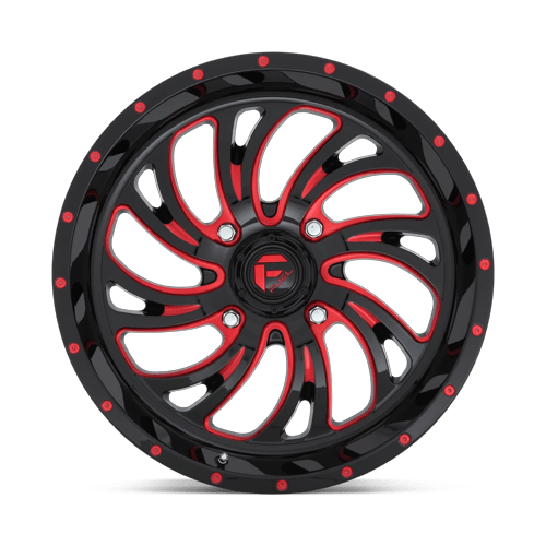 Fuel Off-Road D642 20X7 Gloss Black W/ Red Tint 4x137 +13mm
